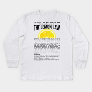 The Dating Lemon Law Kids Long Sleeve T-Shirt